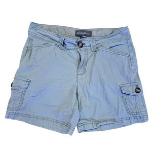 Eddie Bauer Cargo Hiking Summer Outdoors Y2K Mid Rise Grey Shorts Womens Size 2